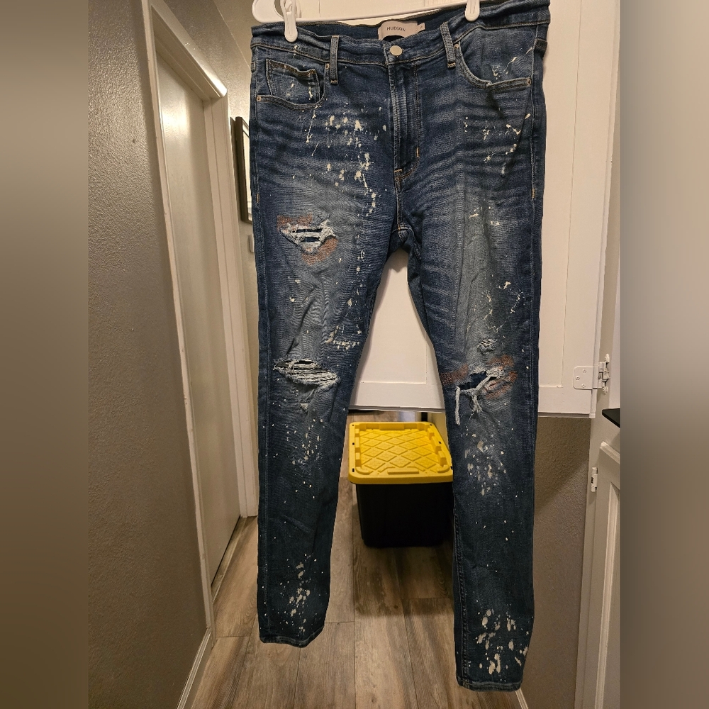 Hudson Jeans Men's Splatter Distressed Denim